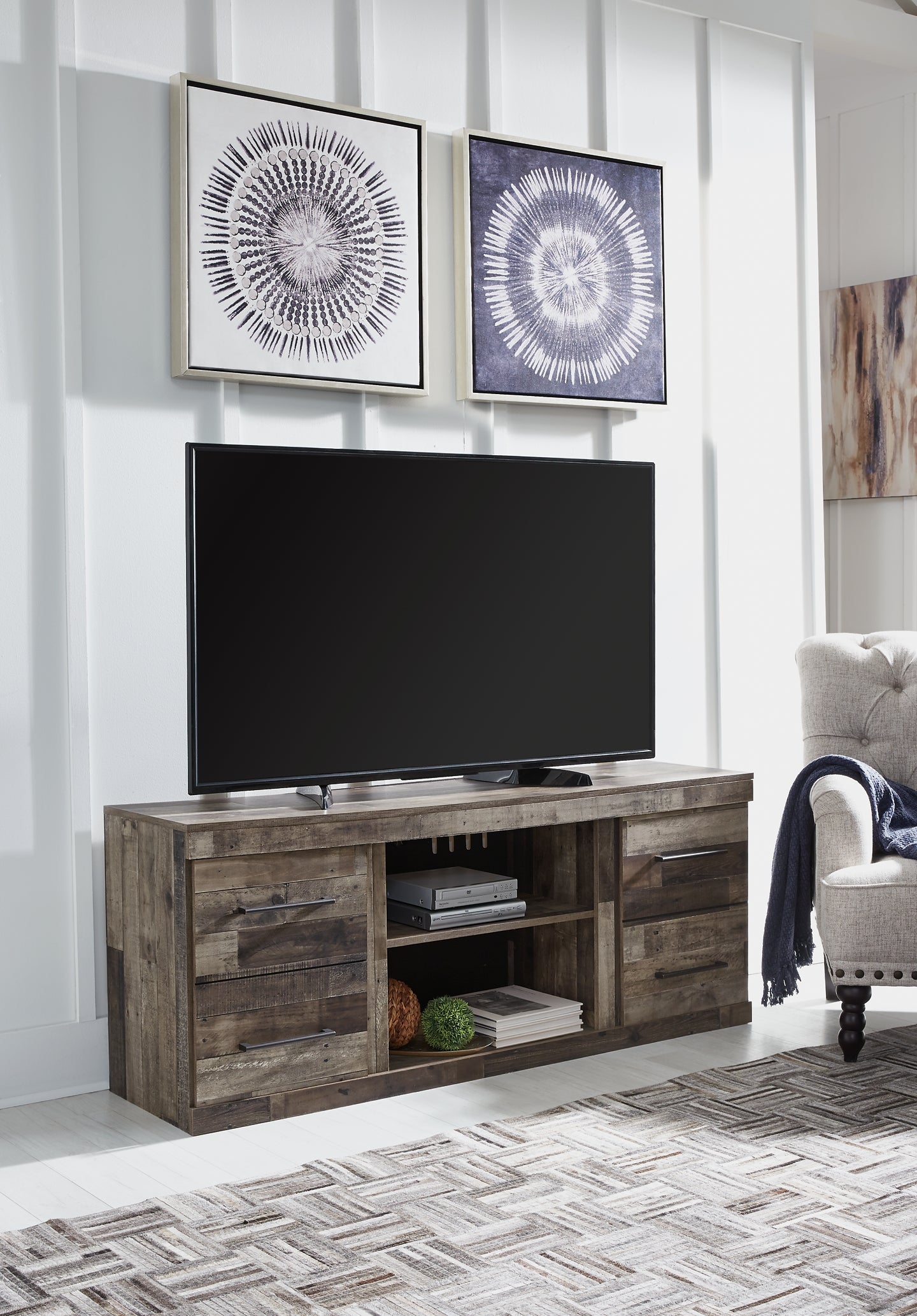 Ashley Express - Derekson LG TV Stand w/Fireplace Option at Towne & Country Furniture (AL) furniture, home furniture, home decor, sofa, bedding