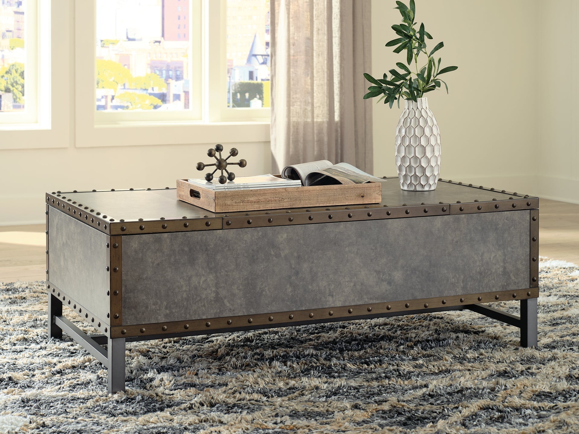 Ashley Express - Derrylin Lift Top Cocktail Table at Towne & Country Furniture (AL) furniture, home furniture, home decor, sofa, bedding