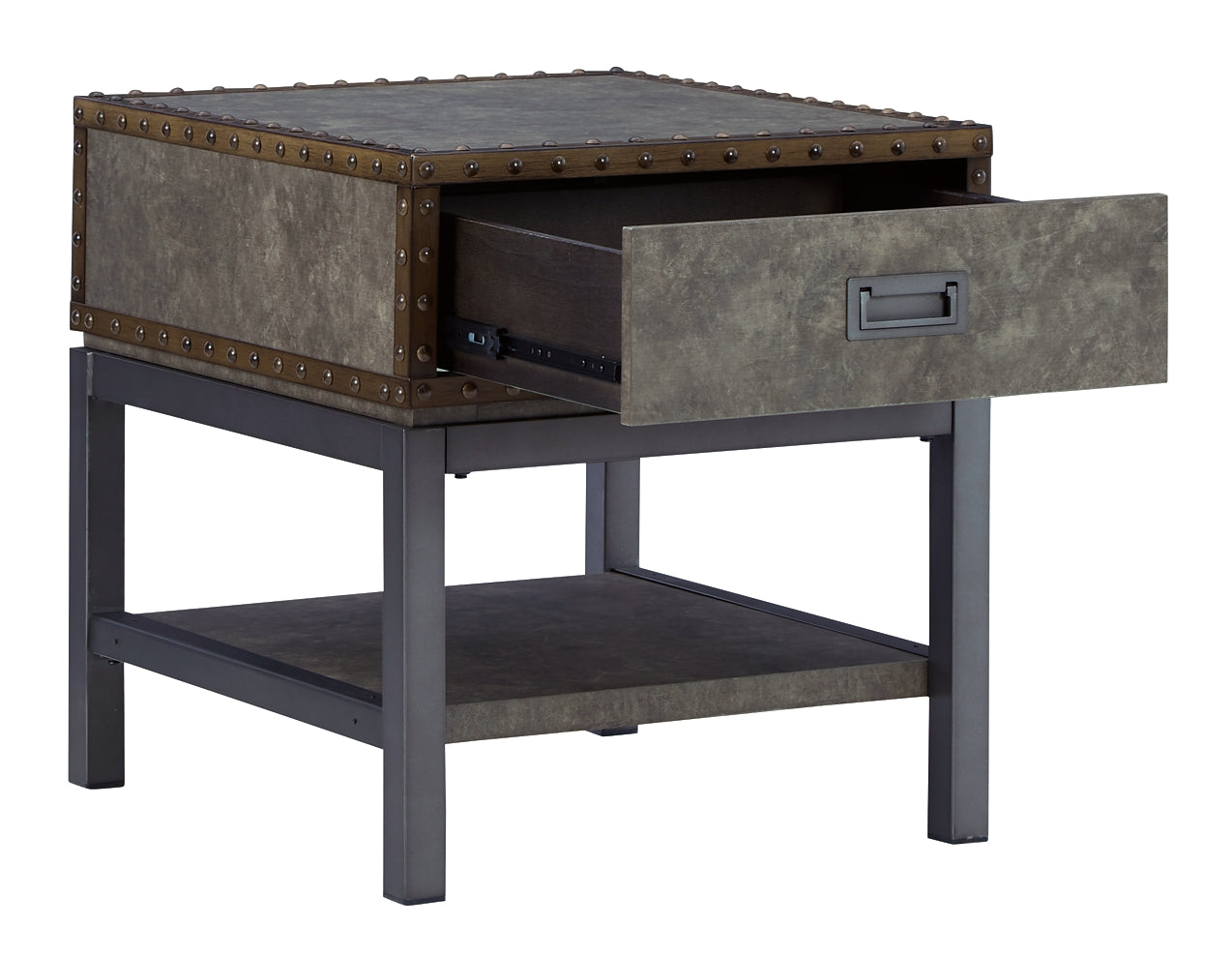 Ashley Express - Derrylin Rectangular End Table at Towne & Country Furniture (AL) furniture, home furniture, home decor, sofa, bedding