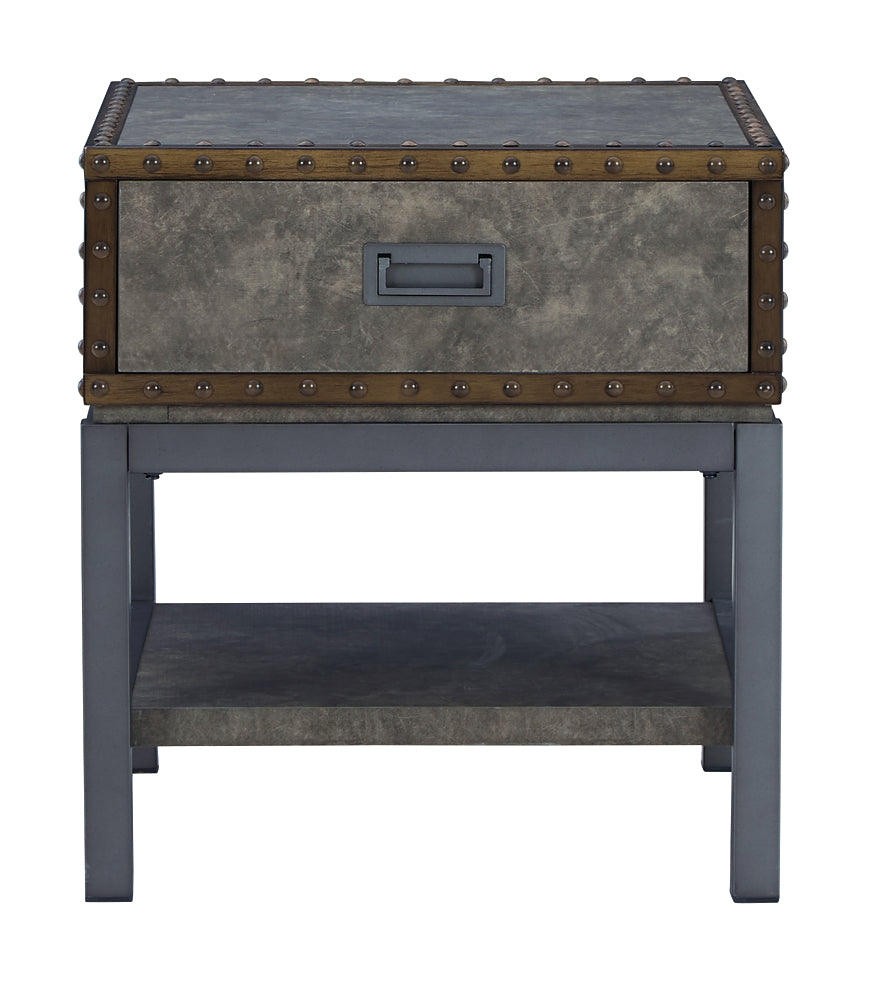 Ashley Express - Derrylin Rectangular End Table at Towne & Country Furniture (AL) furniture, home furniture, home decor, sofa, bedding