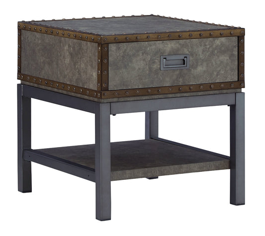 Ashley Express - Derrylin Rectangular End Table at Towne & Country Furniture (AL) furniture, home furniture, home decor, sofa, bedding