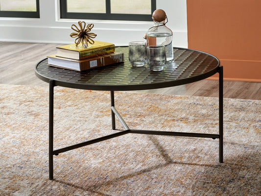 Ashley Express - Doraley Round Cocktail Table at Towne & Country Furniture (AL) furniture, home furniture, home decor, sofa, bedding