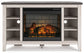 Ashley Express - Dorrinson Corner TV Stand with Electric Fireplace at Towne & Country Furniture (AL) furniture, home furniture, home decor, sofa, bedding