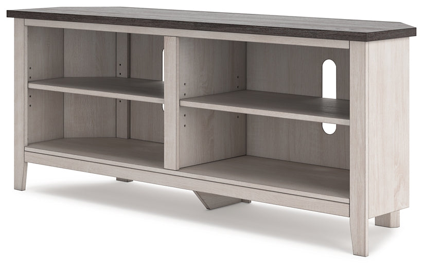Ashley Express - Dorrinson Medium Corner TV Stand at Towne & Country Furniture (AL) furniture, home furniture, home decor, sofa, bedding
