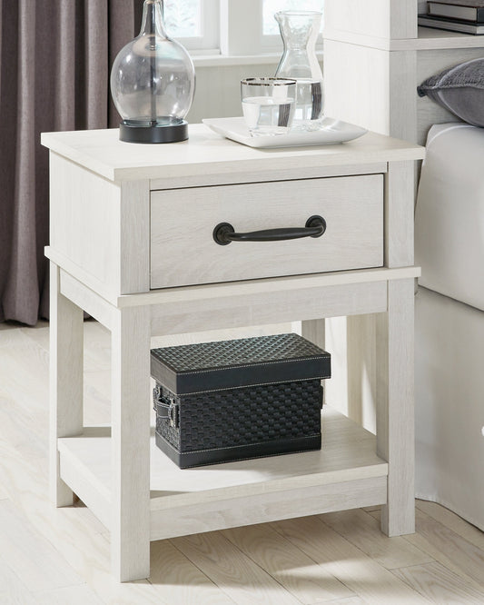 Ashley Express - Dorrinson One Drawer Night Stand at Towne & Country Furniture (AL) furniture, home furniture, home decor, sofa, bedding