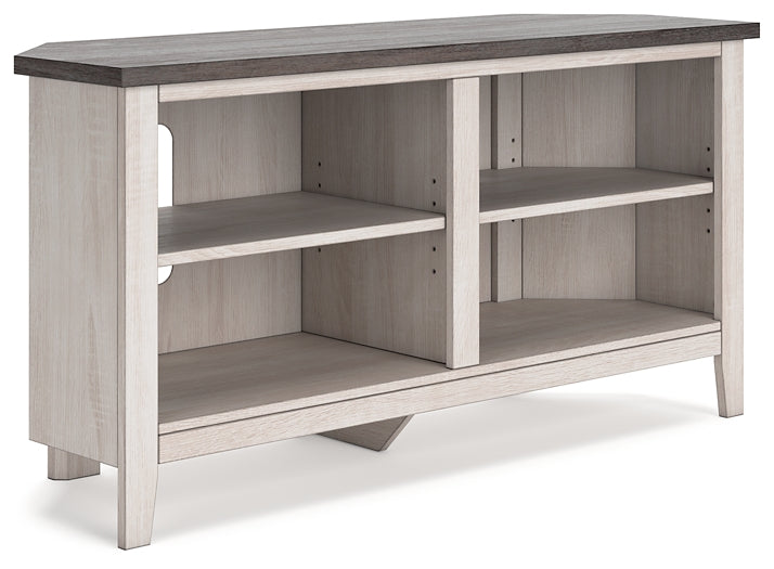 Ashley Express - Dorrinson Small Corner TV Stand at Towne & Country Furniture (AL) furniture, home furniture, home decor, sofa, bedding