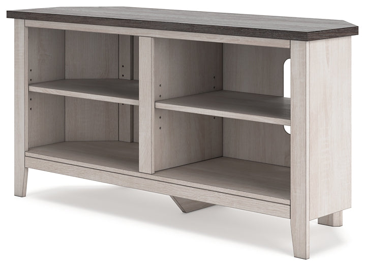 Ashley Express - Dorrinson Small Corner TV Stand at Towne & Country Furniture (AL) furniture, home furniture, home decor, sofa, bedding