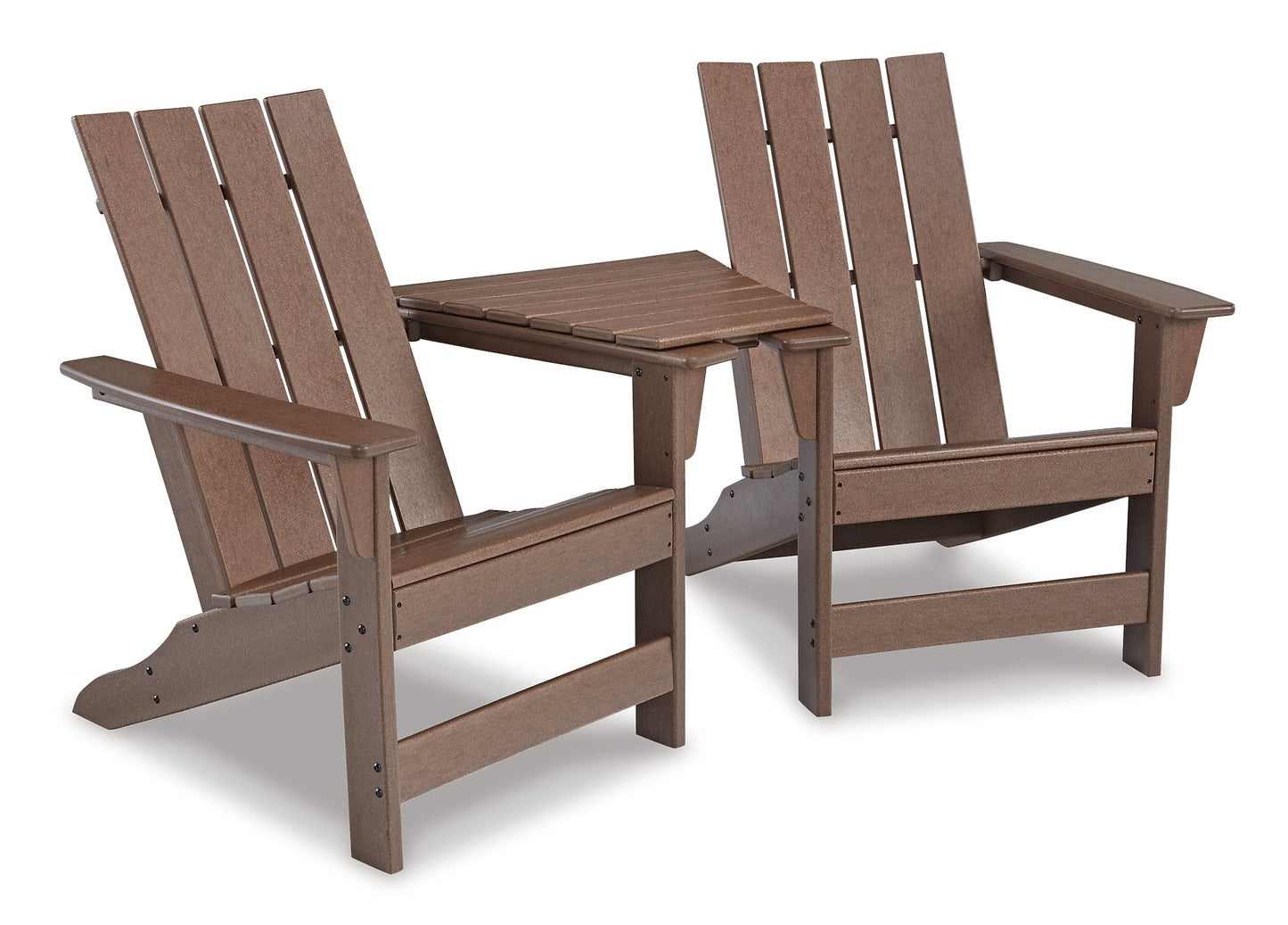 Ashley Express - Emmeline 2 Adirondack Chairs with Connector Table at Towne & Country Furniture (AL) furniture, home furniture, home decor, sofa, bedding