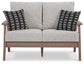 Ashley Express - Emmeline Outdoor Loveseat with Coffee Table at Towne & Country Furniture (AL) furniture, home furniture, home decor, sofa, bedding