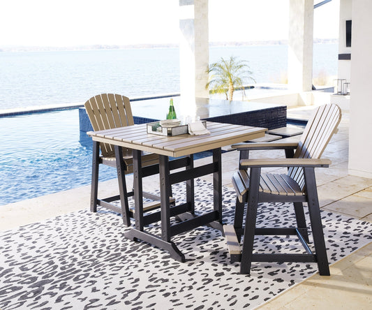 Ashley Express - Fairen Trail Outdoor Counter Height Dining Table and 2 Barstools at Towne & Country Furniture (AL) furniture, home furniture, home decor, sofa, bedding