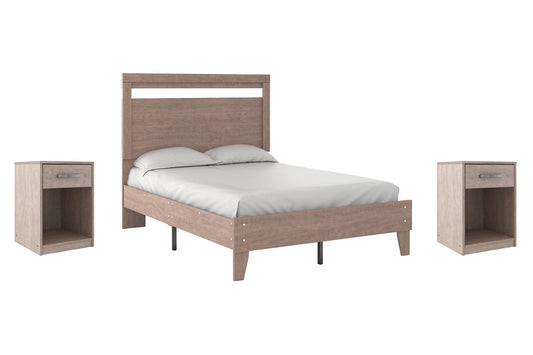Ashley Express - Flannia Full Panel Platform Bed with 2 Nightstands at Towne & Country Furniture (AL) furniture, home furniture, home decor, sofa, bedding