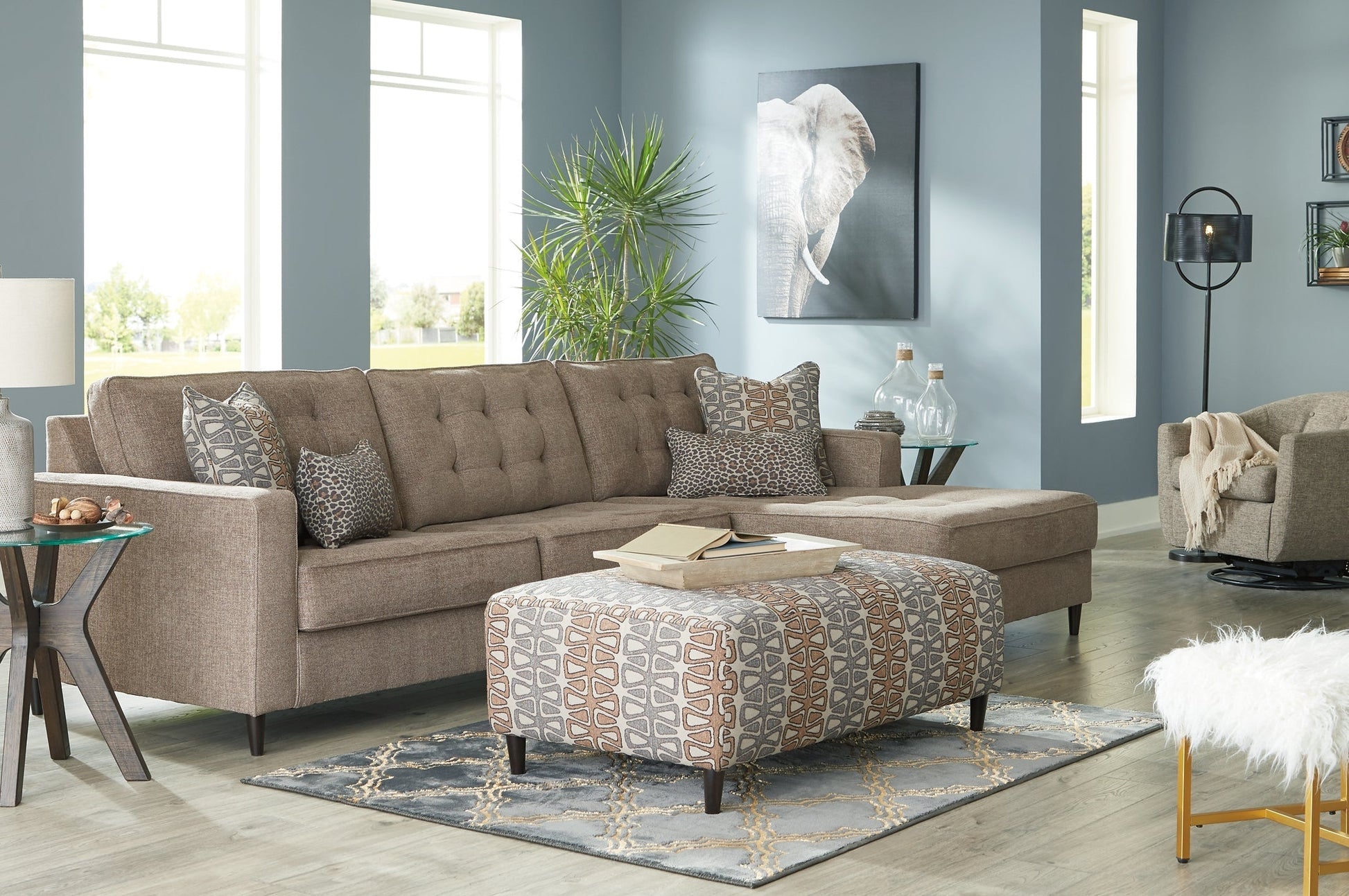 Ashley Express - Flintshire Oversized Accent Ottoman at Towne & Country Furniture (AL) furniture, home furniture, home decor, sofa, bedding