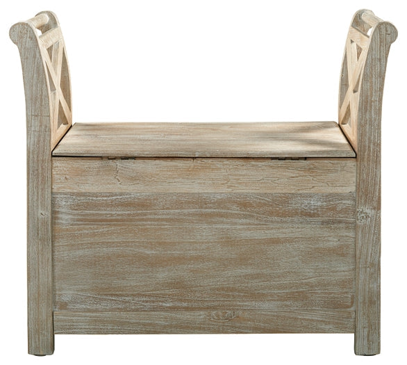 Ashley Express - Fossil Ridge Accent Bench at Towne & Country Furniture (AL) furniture, home furniture, home decor, sofa, bedding