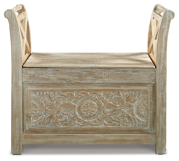 Ashley Express - Fossil Ridge Accent Bench at Towne & Country Furniture (AL) furniture, home furniture, home decor, sofa, bedding