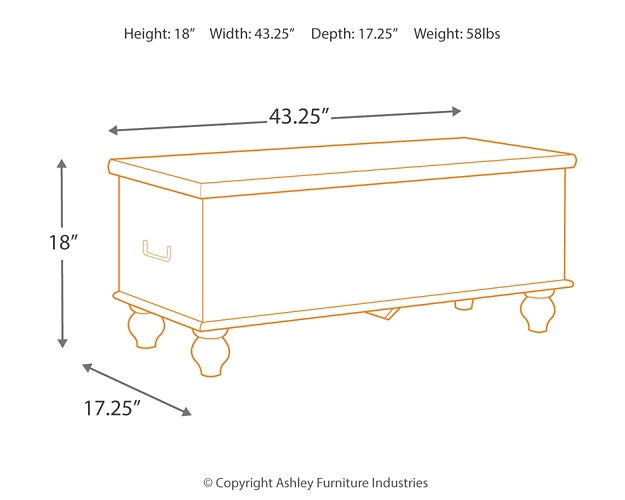 Ashley Express - Fossil Ridge Storage Bench at Towne & Country Furniture (AL) furniture, home furniture, home decor, sofa, bedding