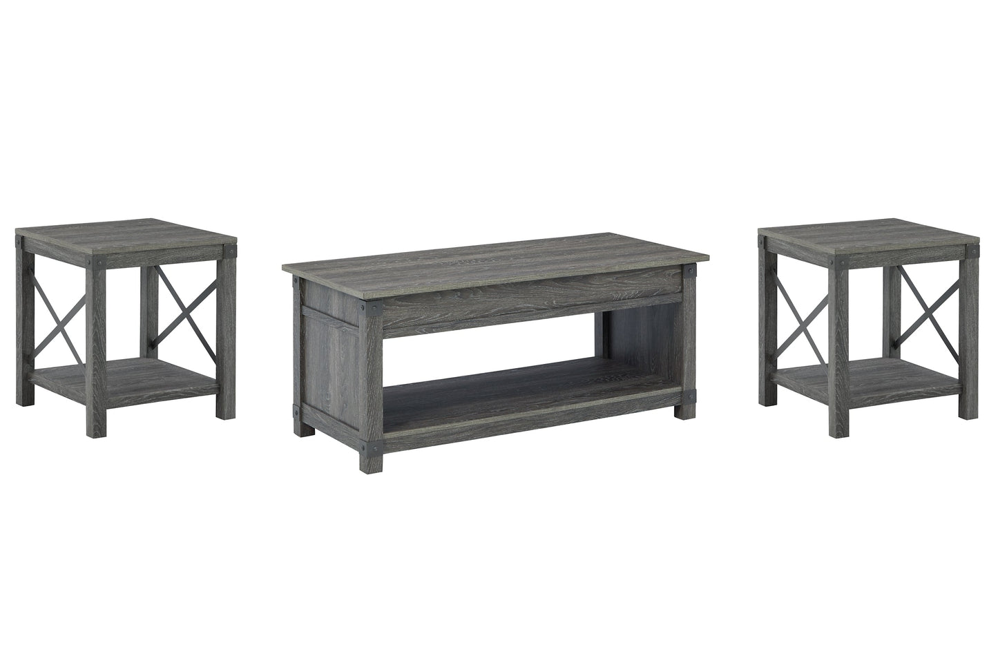Ashley Express - Freedan Coffee Table with 2 End Tables at Towne & Country Furniture (AL) furniture, home furniture, home decor, sofa, bedding