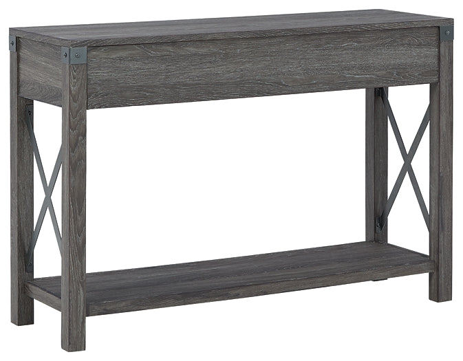 Ashley Express - Freedan Console Sofa Table at Towne & Country Furniture (AL) furniture, home furniture, home decor, sofa, bedding