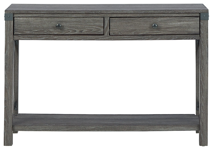 Ashley Express - Freedan Console Sofa Table at Towne & Country Furniture (AL) furniture, home furniture, home decor, sofa, bedding