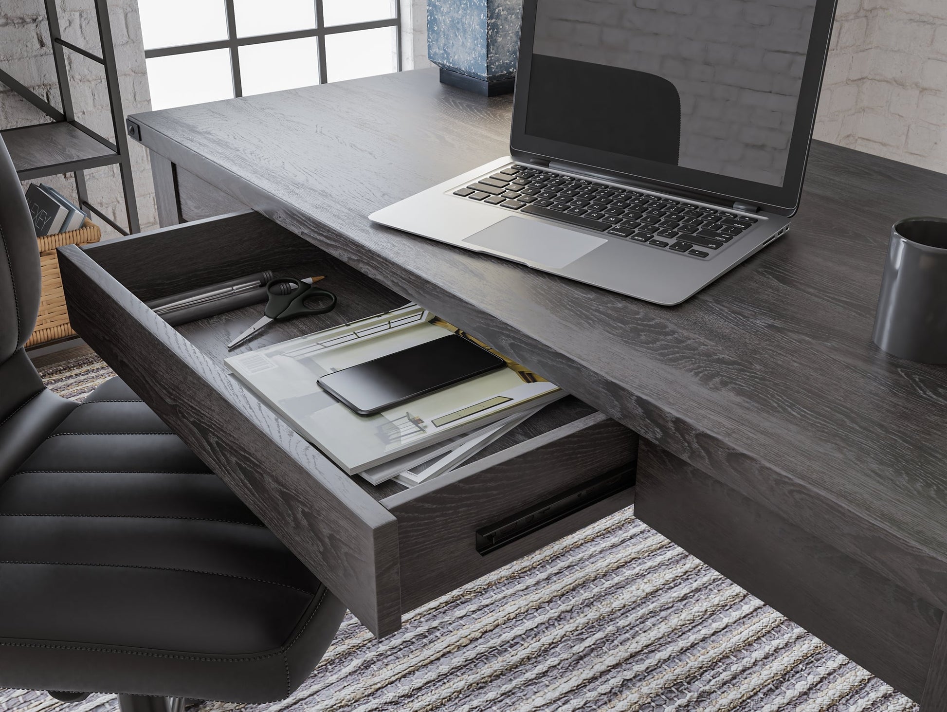 Ashley Express - Freedan Home Office Desk at Towne & Country Furniture (AL) furniture, home furniture, home decor, sofa, bedding