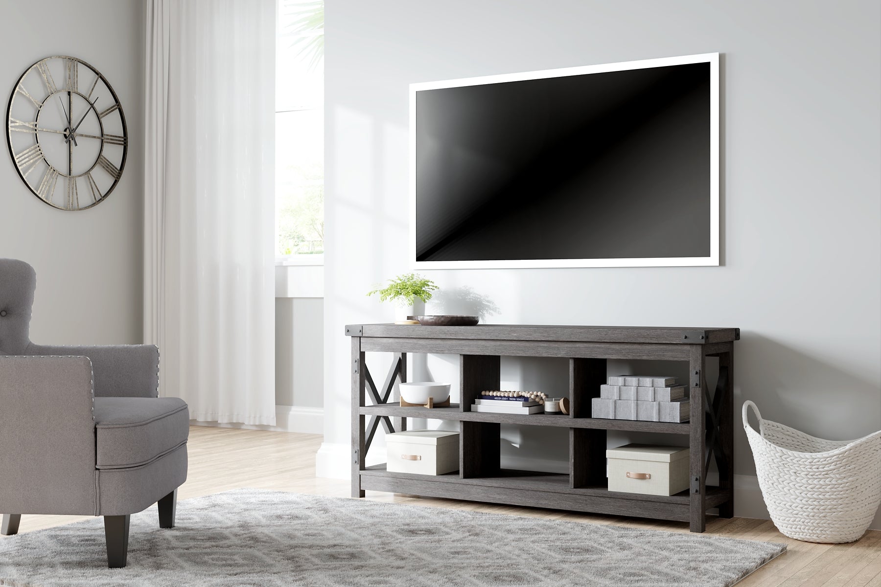Ashley Express - Freedan Large TV Stand at Towne & Country Furniture (AL) furniture, home furniture, home decor, sofa, bedding