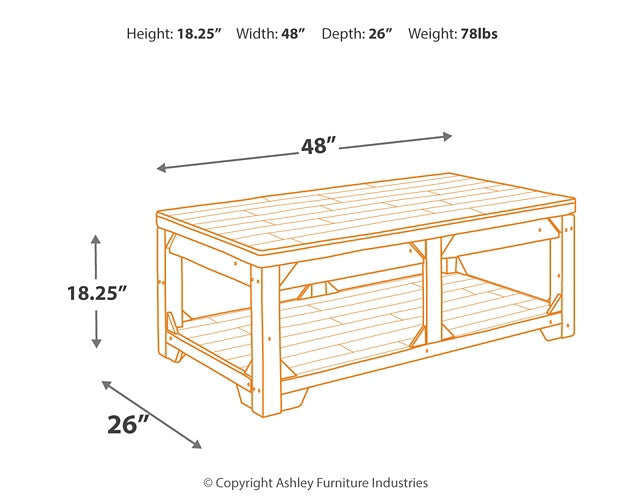 Ashley Express - Fregine Lift Top Cocktail Table at Towne & Country Furniture (AL) furniture, home furniture, home decor, sofa, bedding