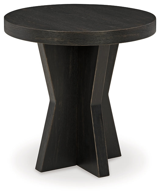 Ashley Express - Galliden Round End Table at Towne & Country Furniture (AL) furniture, home furniture, home decor, sofa, bedding