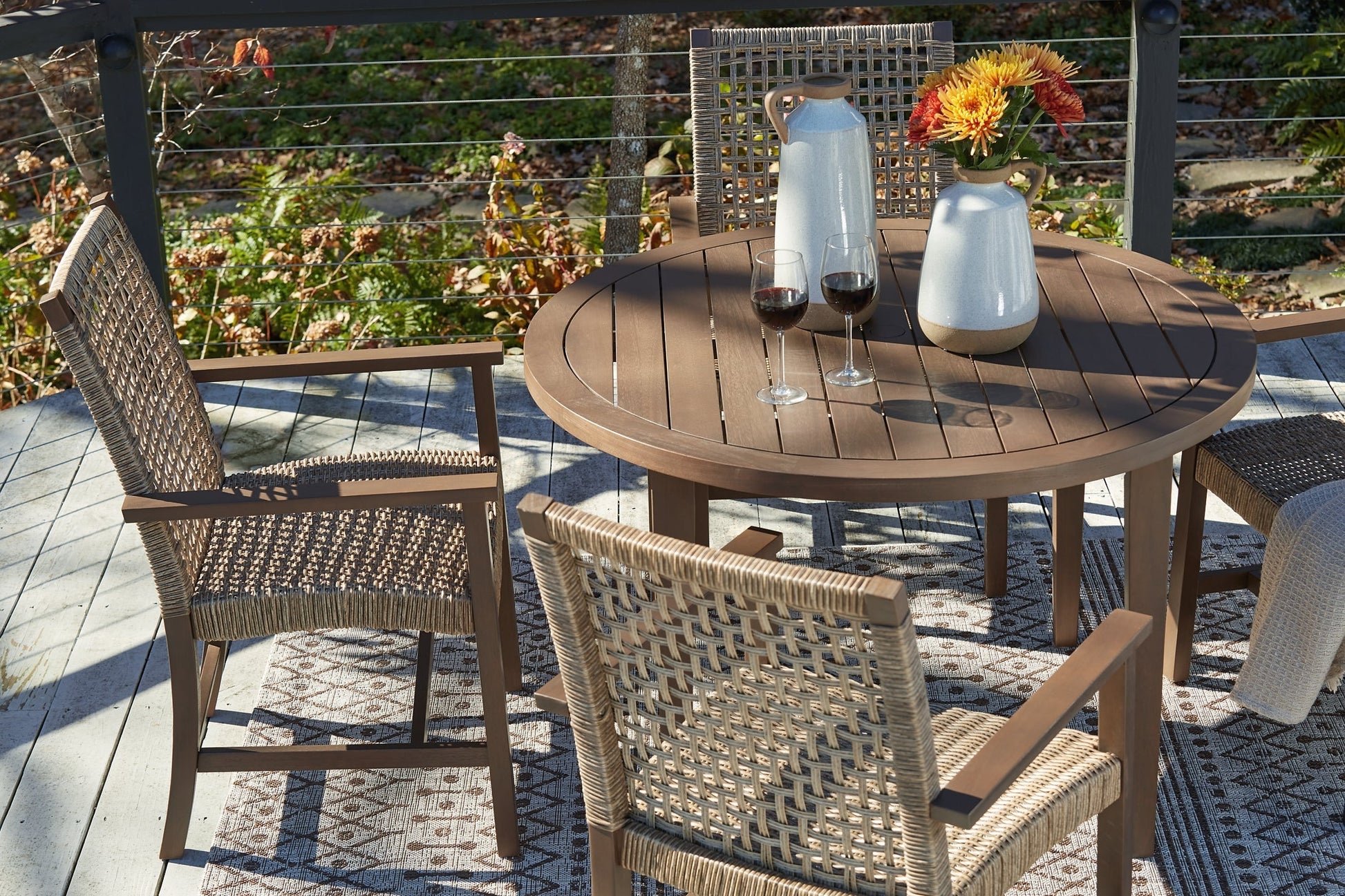 Ashley Express - Germalia Outdoor Dining Table and 4 Chairs at Towne & Country Furniture (AL) furniture, home furniture, home decor, sofa, bedding