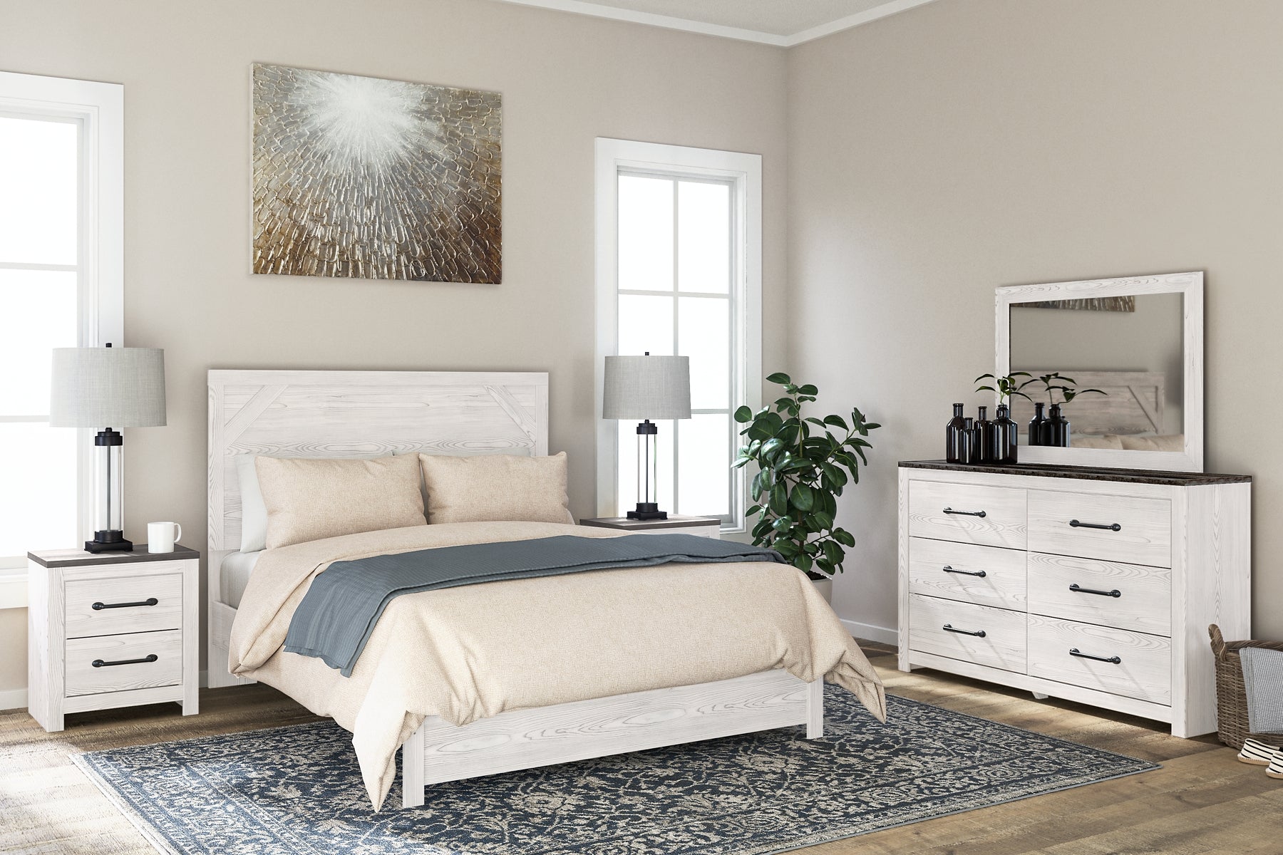 Ashley Express - Gerridan Two Drawer Night Stand at Towne & Country Furniture (AL) furniture, home furniture, home decor, sofa, bedding