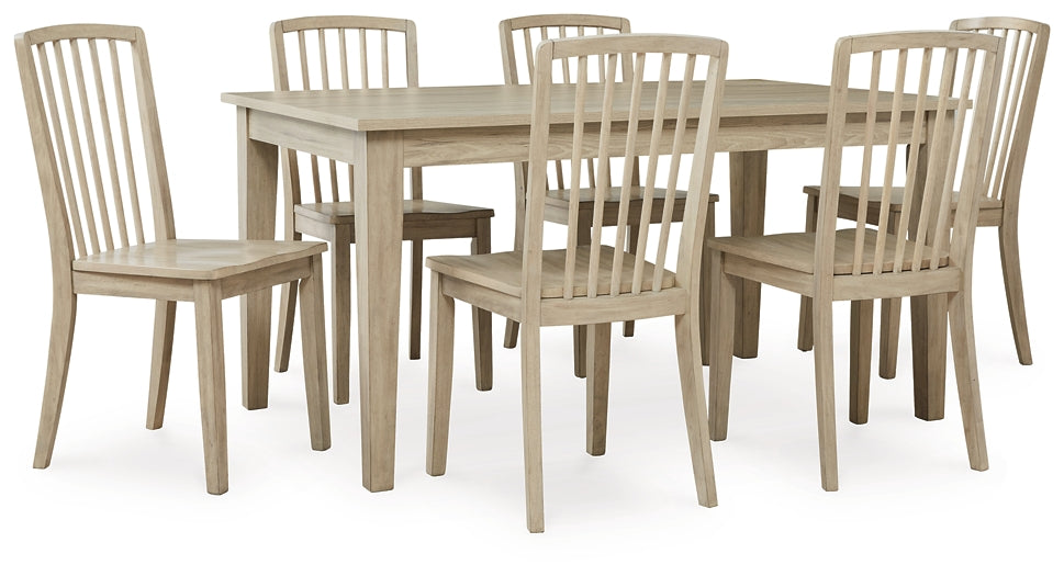 Ashley Express - Gleanville Dining Table and 6 Chairs at Towne & Country Furniture (AL) furniture, home furniture, home decor, sofa, bedding