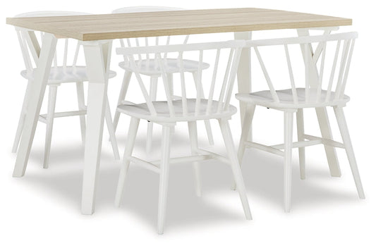 Ashley Express - Grannen Dining Table and 4 Chairs at Towne & Country Furniture (AL) furniture, home furniture, home decor, sofa, bedding