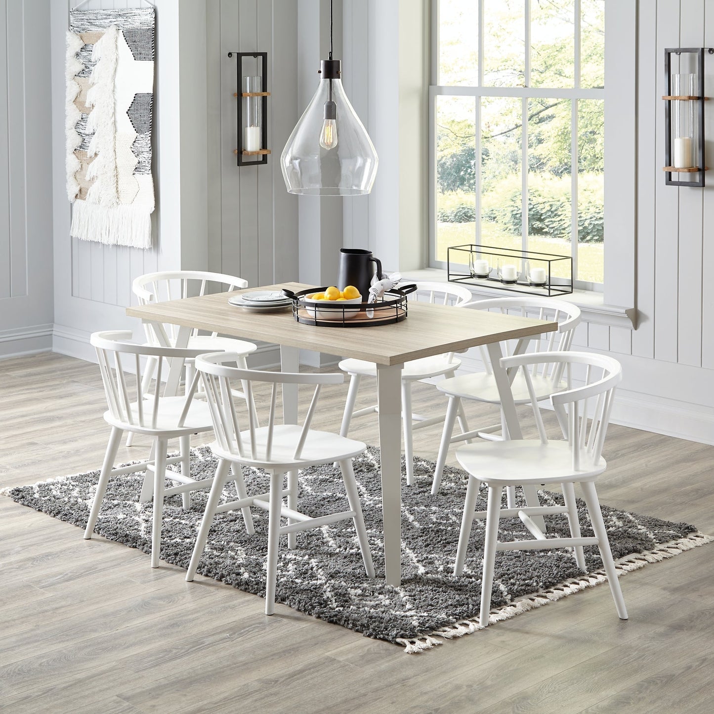Ashley Express - Grannen Dining Table and 6 Chairs at Towne & Country Furniture (AL) furniture, home furniture, home decor, sofa, bedding