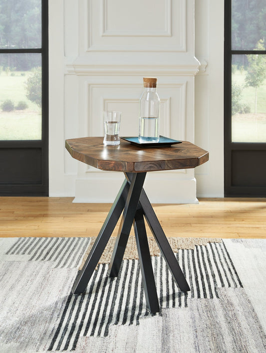 Ashley Express - Haileeton Round End Table at Towne & Country Furniture (AL) furniture, home furniture, home decor, sofa, bedding