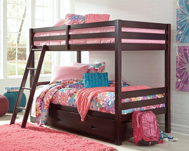 Ashley Express - Halanton  Over Twin Bunk Bed With 1 Large Storage Drawer at Towne & Country Furniture (AL) furniture, home furniture, home decor, sofa, bedding