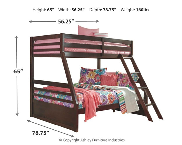 Ashley Express - Halanton Twin over Full Bunk Bed at Towne & Country Furniture (AL) furniture, home furniture, home decor, sofa, bedding