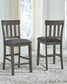 Ashley Express - Hallanden Counter Height Dining Table and 6 Barstools at Towne & Country Furniture (AL) furniture, home furniture, home decor, sofa, bedding