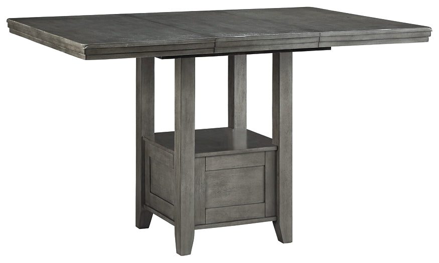 Ashley Express - Hallanden Counter Height Dining Table and 6 Barstools at Towne & Country Furniture (AL) furniture, home furniture, home decor, sofa, bedding