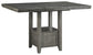 Ashley Express - Hallanden Counter Height Dining Table and 6 Barstools at Towne & Country Furniture (AL) furniture, home furniture, home decor, sofa, bedding