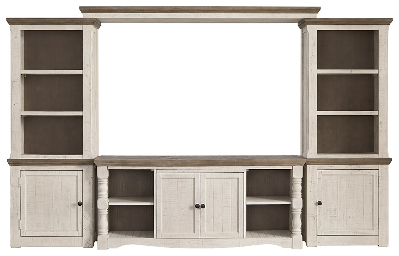 Ashley Express - Havalance 4-Piece Entertainment Center at Towne & Country Furniture (AL) furniture, home furniture, home decor, sofa, bedding