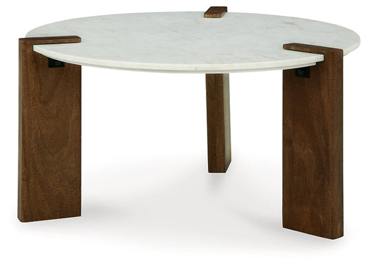 Ashley Express - Isanti Round Cocktail Table at Towne & Country Furniture (AL) furniture, home furniture, home decor, sofa, bedding