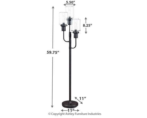 Ashley Express - Jaak Metal Floor Lamp (1/CN) at Towne & Country Furniture (AL) furniture, home furniture, home decor, sofa, bedding