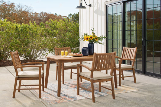 Ashley Express - Janiyah Outdoor Dining Table and 4 Chairs at Towne & Country Furniture (AL) furniture, home furniture, home decor, sofa, bedding