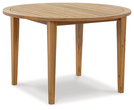 Ashley Express - Janiyah Round Dining Table w/UMB OPT at Towne & Country Furniture (AL) furniture, home furniture, home decor, sofa, bedding