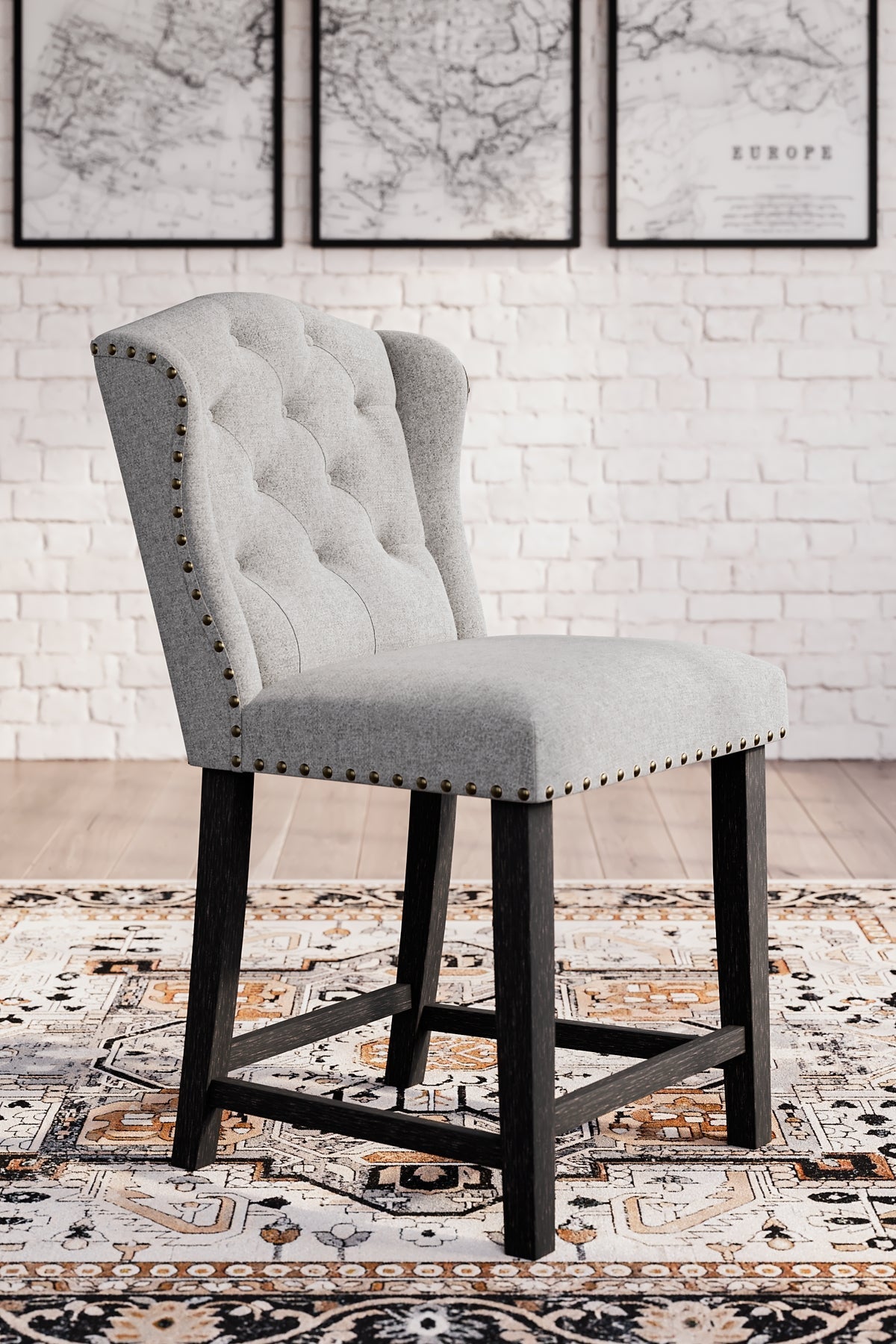 Ashley Express - Jeanette Upholstered Barstool (2/CN) at Towne & Country Furniture (AL) furniture, home furniture, home decor, sofa, bedding