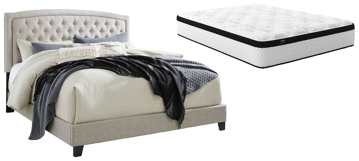 Ashley Express - Jerary Queen Upholstered Bed with Mattress at Towne & Country Furniture (AL) furniture, home furniture, home decor, sofa, bedding