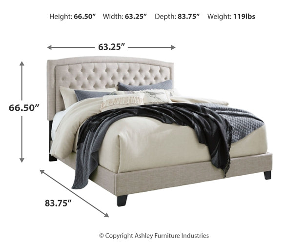 Ashley Express - Jerary Queen Upholstered Bed with Mattress at Towne & Country Furniture (AL) furniture, home furniture, home decor, sofa, bedding