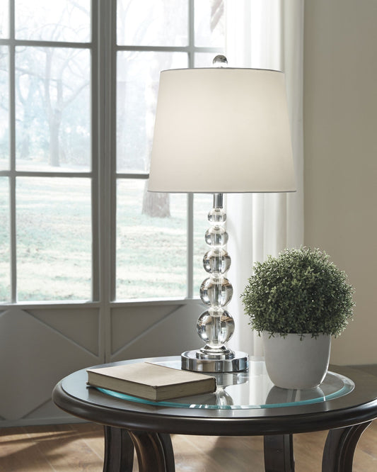 Ashley Express - Joaquin Crystal Table Lamp (2/CN) at Towne & Country Furniture (AL) furniture, home furniture, home decor, sofa, bedding