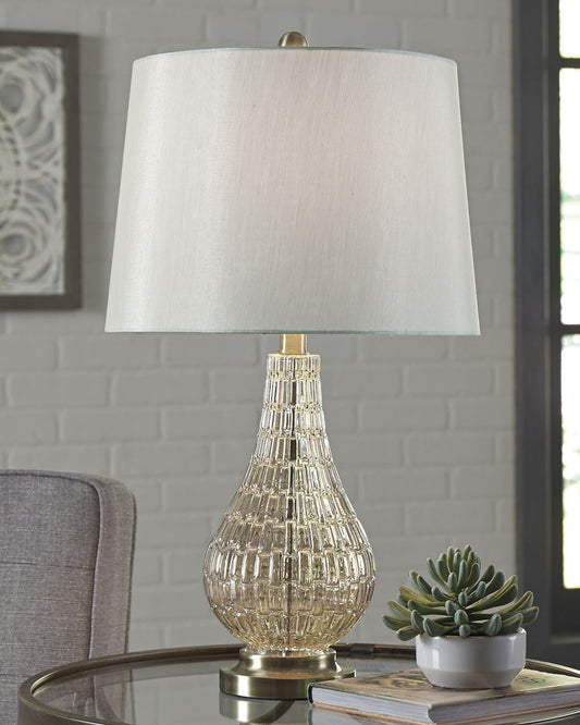 Ashley Express - Latoya Glass Table Lamp (1/CN) at Towne & Country Furniture (AL) furniture, home furniture, home decor, sofa, bedding