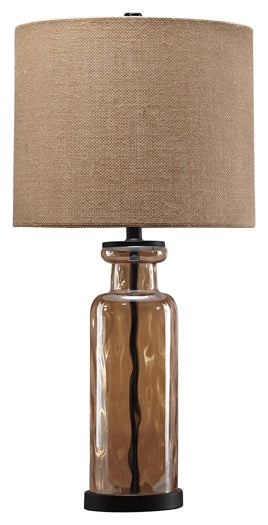 Ashley Express - Laurentia Glass Table Lamp (1/CN) at Towne & Country Furniture (AL) furniture, home furniture, home decor, sofa, bedding
