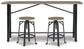 Ashley Express - Lesterton Counter Height Dining Table and 2 Barstools at Towne & Country Furniture (AL) furniture, home furniture, home decor, sofa, bedding
