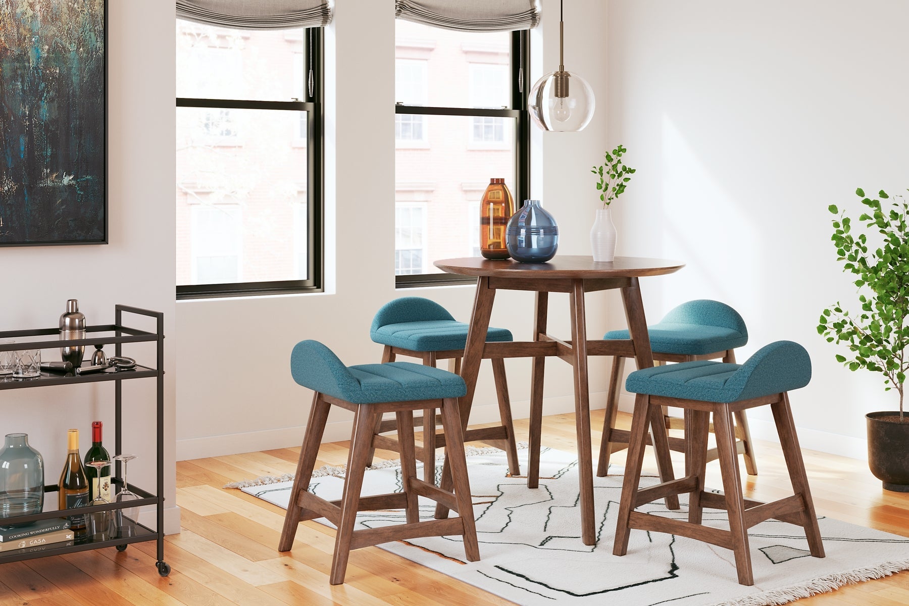 Ashley Express - Lyncott Counter Height Dining Table and 4 Barstools at Towne & Country Furniture (AL) furniture, home furniture, home decor, sofa, bedding